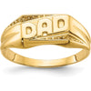 14K Yellow Gold Diamond "DAD" Ring Mounting with Polished Etched Edges by IBGoodman
