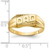 14K Yellow Gold Diamond "DAD" Ring Mounting with Polished Etched Edges by IBGoodman