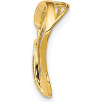 14K Yellow Gold Diamond Double Heart Pendant with 10 Round Diamonds - 0.03 Carat Total Diamond Weight by Monteluci Fine Jewelry
