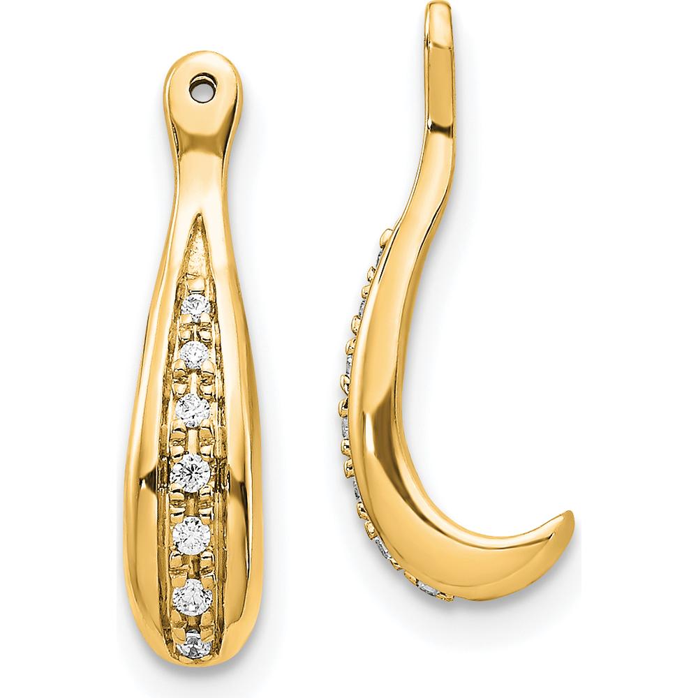 14K Yellow Gold Diamond Earring Jackets - 0.50 Carats Total Diamond Weight by Monteluci Fine Jewelry