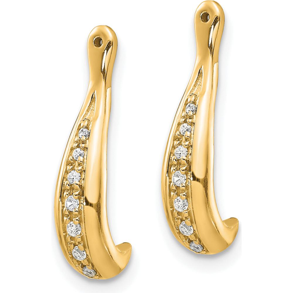 14K Yellow Gold Diamond Earring Jackets - 0.50 Carats Total Diamond Weight by Monteluci Fine Jewelry