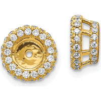 14K Yellow Gold Diamond Earring Jackets with 106 Round Diamonds - 5/8 Carats Total Diamond Weight by Monteluci Fine Jewelry