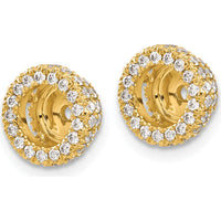 14K Yellow Gold Diamond Earring Jackets with 106 Round Diamonds - 5/8 Carats Total Diamond Weight by Monteluci Fine Jewelry