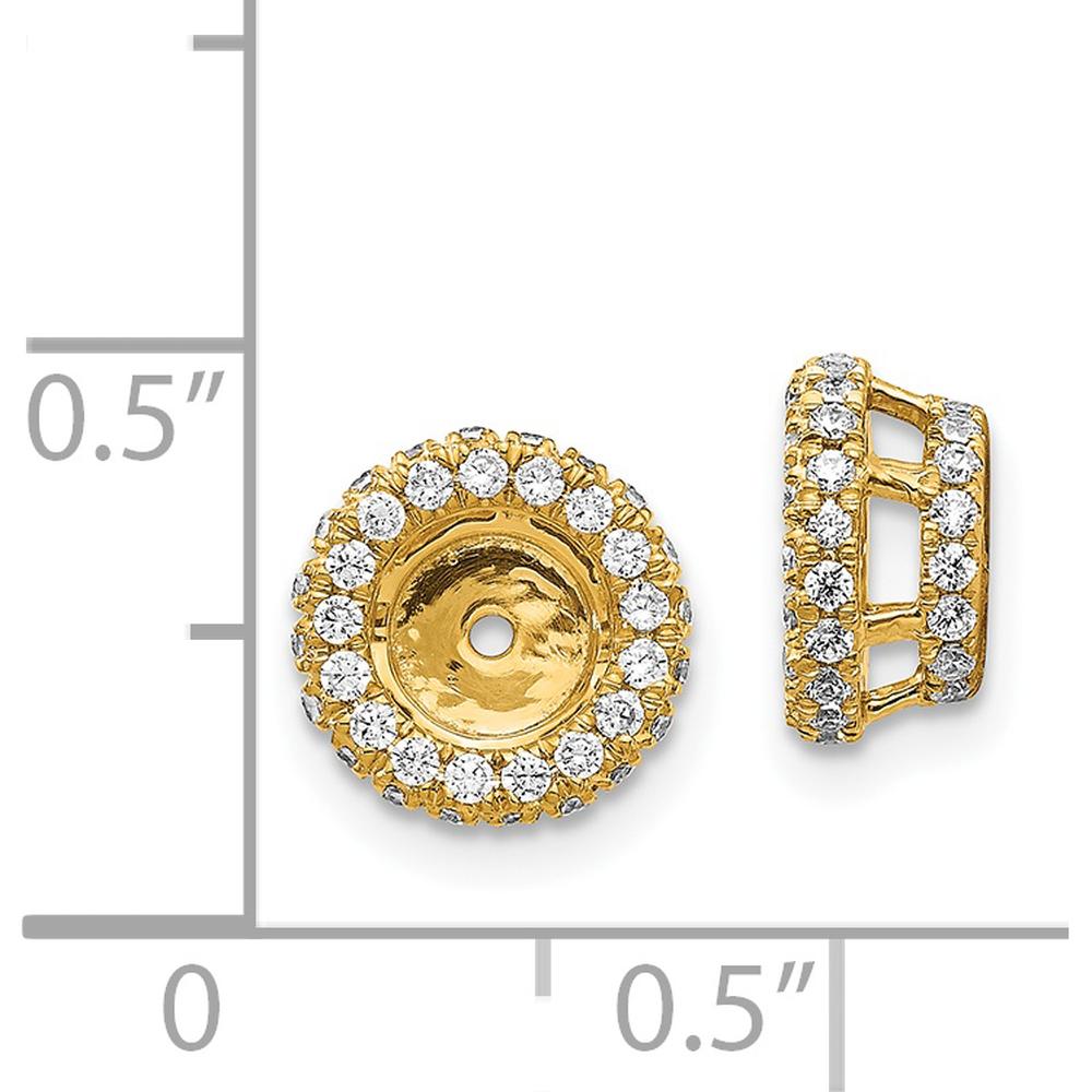 14K Yellow Gold Diamond Earring Jackets with 106 Round Diamonds - 5/8 Carats Total Diamond Weight by Monteluci Fine Jewelry