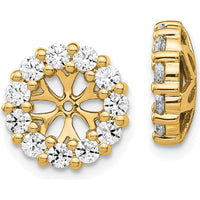 14K Yellow Gold Diamond Earring Jackets with 22 Round Diamonds - 0.045 Carats Total Diamond Weight by Oro Pregiato