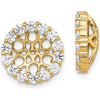 14K Yellow Gold Diamond Earring Jackets with 28 Round Diamonds - 0.0347 Carats Total Diamond Weight by Oro Pregiato