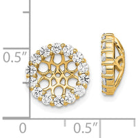 14K Yellow Gold Diamond Earring Jackets with 28 Round Diamonds - 0.0347 Carats Total Diamond Weight by Oro Pregiato