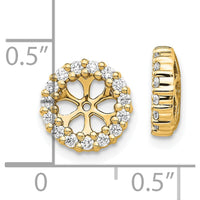 14K Yellow Gold Diamond Earring Jackets with 30 Round Diamonds - 0.45 Carats Total Diamond Weight by Oro Pregiato