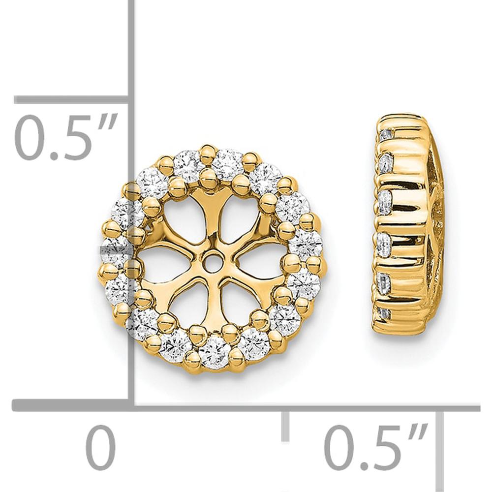 14K Yellow Gold Diamond Earring Jackets with 30 Round Diamonds - 0.45 Carats Total Diamond Weight by Oro Pregiato