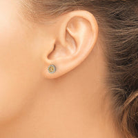 14K Yellow Gold Diamond Earring Jackets with Round and Baguette Diamonds - 0.0078 Carat Total Diamond Weight by Oro Pregiato