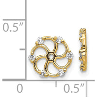 14K Yellow Gold Diamond Earring Jackets with Round Diamonds - 0.18 Carats Total Diamond Weight by Monteluci Fine Jewelry