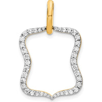 14K Yellow Gold Diamond Fancy Pendant with 1/2 Carat Total Diamond Weight by Monteluci Fine Jewelry
