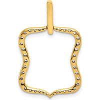 14K Yellow Gold Diamond Fancy Pendant with 1/2 Carat Total Diamond Weight by Monteluci Fine Jewelry