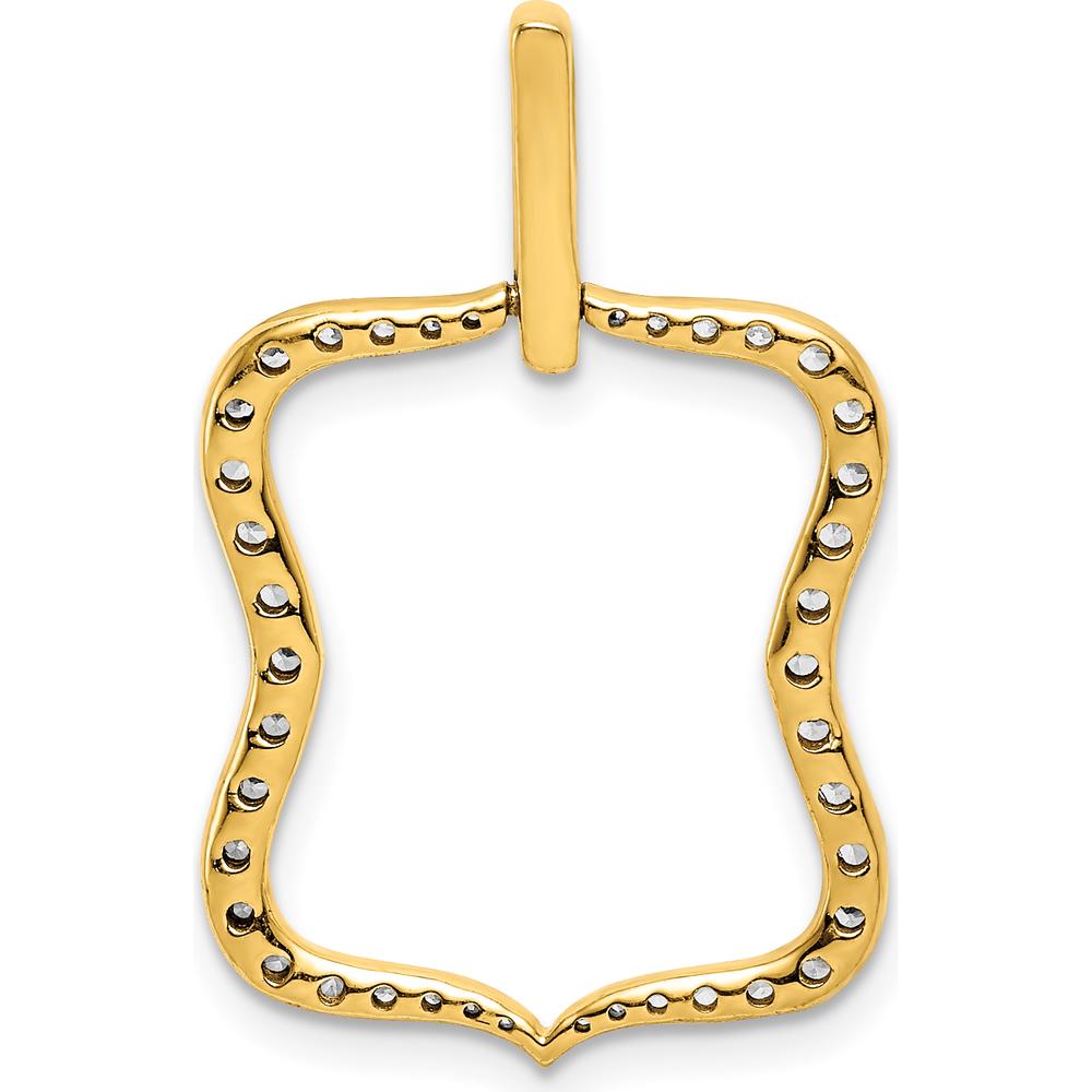 14K Yellow Gold Diamond Fancy Pendant with 1/2 Carat Total Diamond Weight by Monteluci Fine Jewelry