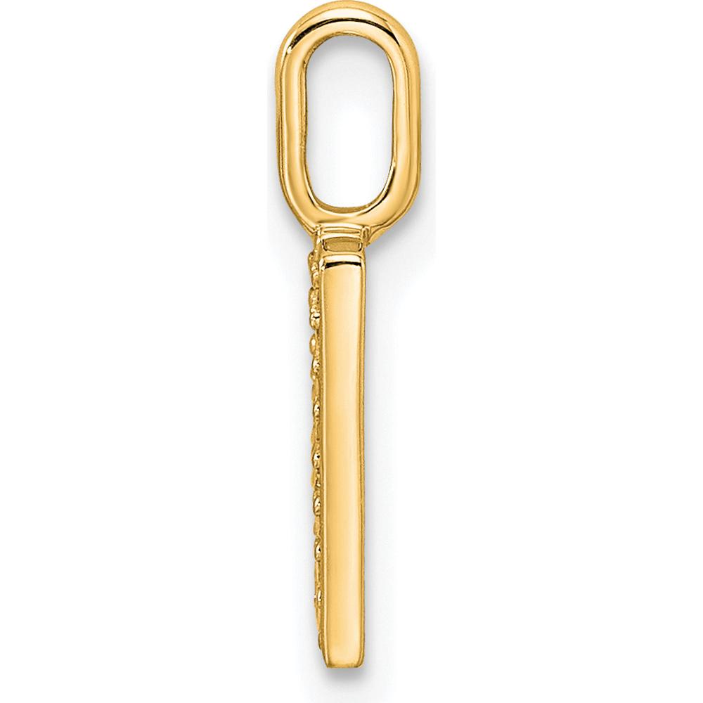 14K Yellow Gold Diamond "H" Initial Pendant - Sparkling Diamonds by Oro Pregiato