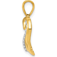 14K Yellow Gold Diamond Heart Pendant - 1/10 Carat Total Diamond Weight by Monteluci Fine Jewelry