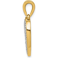 14K Yellow Gold Diamond Heart Pendant - 1/3 Carat Total Diamond Weight by Monteluci Fine Jewelry