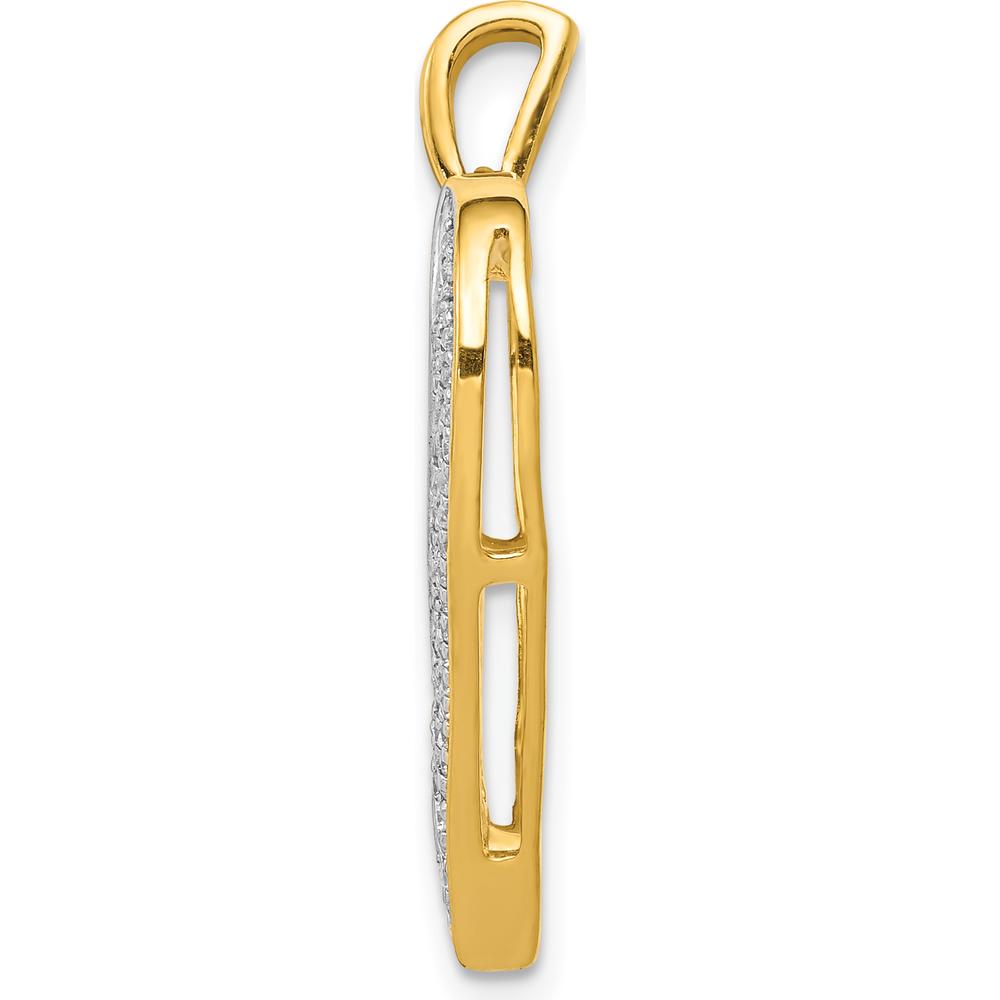 14K Yellow Gold Diamond Heart Pendant with 76 Round Diamonds - 0.03 Carat Total Diamond Weight by Monteluci Fine Jewelry