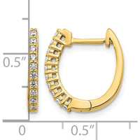 14K Yellow Gold Diamond Hinged Hoop Earrings - 0.24 Carat Total Diamond Weight by Monteluci Fine Jewelry