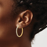 14K Yellow Gold Diamond Hinged Hoop Earrings with 0.01 Carat Round Diamonds by Monteluci Fine Jewelry