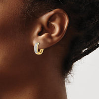 14K Yellow Gold Diamond Hinged Hoop Earrings with 62 Round Natural Diamonds - 0.248 Carat Total Diamond Weight by Monteluci Fine Jewelry