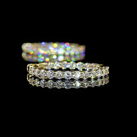 14K Yellow Gold Diamond Huggie Earrings with 42 Brilliant Cut Lab Grown E-F VS Diamonds - 2.12 Carat Total Weight - Covaloro Fine Jewelry