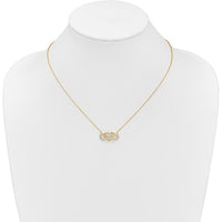 14K Yellow Gold Diamond Infinity Heart Pendant Necklace - 1/5 Carat Total Diamond Weight by Oro Pregiato