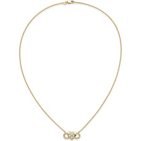 14K Yellow Gold Diamond Infinity Heart Pendant Necklace - 1/5 Carat Total Diamond Weight by Oro Pregiato