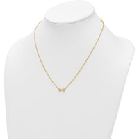 14K Yellow Gold Diamond Infinity Pendant Necklace - 1/8 Carat Total Diamond Weight by Oro Pregiato