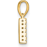 14K Yellow Gold Diamond Initial "A" Pendant - 0.12 Carat Diamond Weight by Oro Pregiato