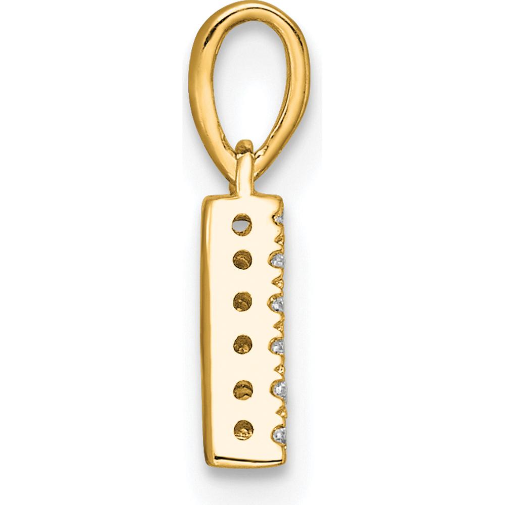14K Yellow Gold Diamond Initial "A" Pendant - 0.12 Carat Diamond Weight by Oro Pregiato