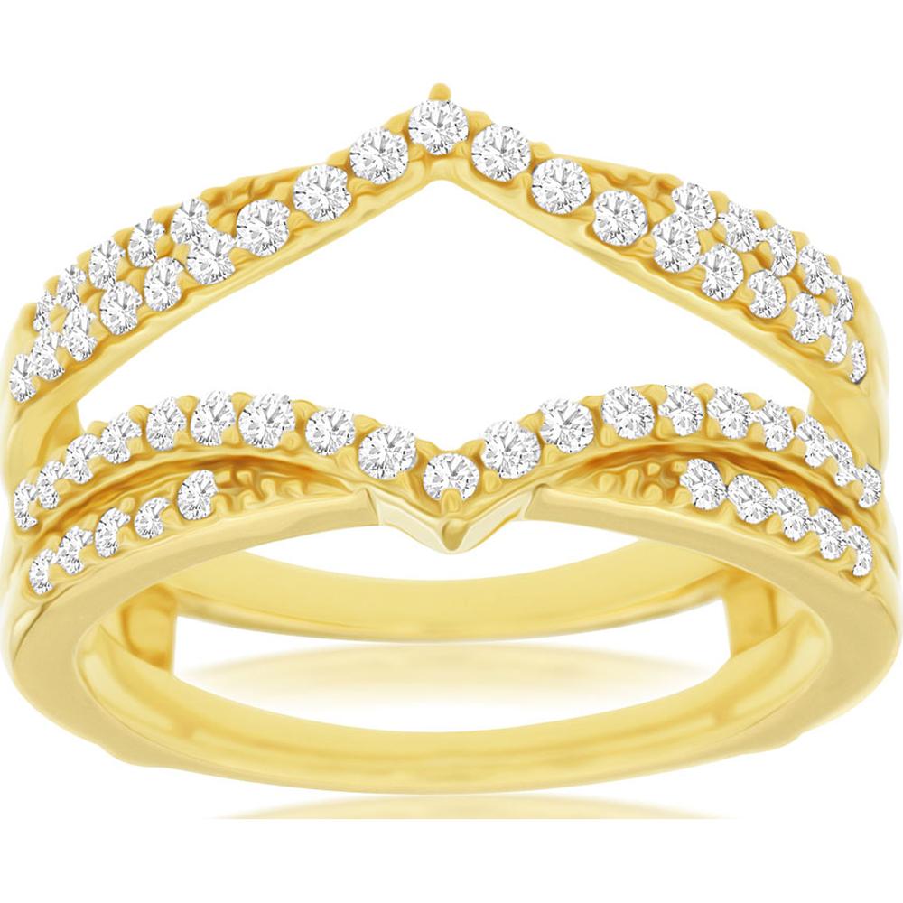 14K Yellow Gold Diamond Insert Ring - 0.50 Carats Total Diamond Weight