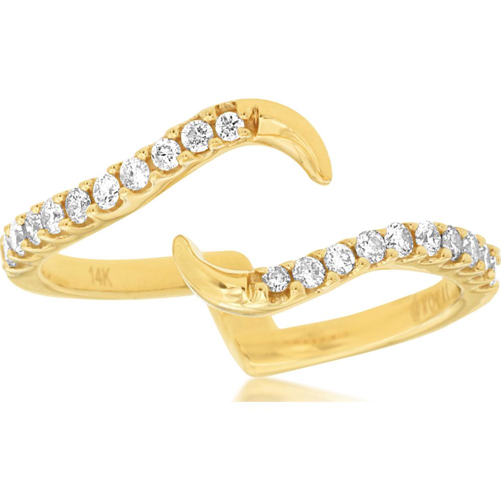 14K Yellow Gold Diamond Insert Ring with 0.25 Carats Total Diamond Weight