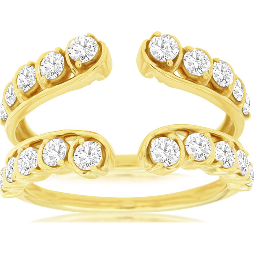14K Yellow Gold Diamond Insert Ring with 1.00 Carats Total Diamond Weight