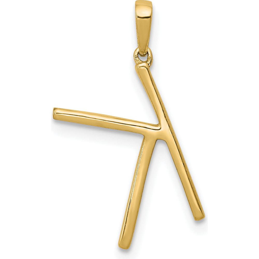 14K Yellow Gold Diamond "K" Initial Pendant - 0.30 Carat Total Diamond Weight by Oro Pregiato