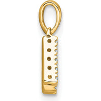 14K Yellow Gold Diamond "K" Initial Pendant with Pave Set Diamonds by Oro Pregiato