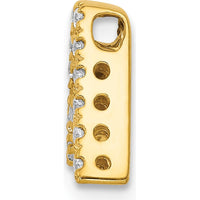 14K Yellow Gold Diamond Letter A Charm with 14 Round Diamonds - 0.008 Carat Total Diamond Weight by Oro Pregiato