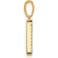 14K Yellow Gold Diamond Letter A Initial Pendant with Brilliant Diamonds by Oro Pregiato