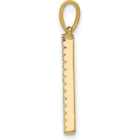 14K Yellow Gold Diamond Letter A Pendant with Pave Set Diamonds - 0.30 Carat Total Diamond Weight by Oro Pregiato