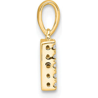 14K Yellow Gold Diamond Letter B Pendant - 0.10 Carat Total Diamond Weight by Oro Pregiato