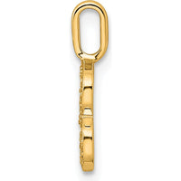 14K Yellow Gold Diamond Letter B Pendant Necklace with Round Diamonds - 0.25 Carat Total Diamond Weight by Oro Pregiato