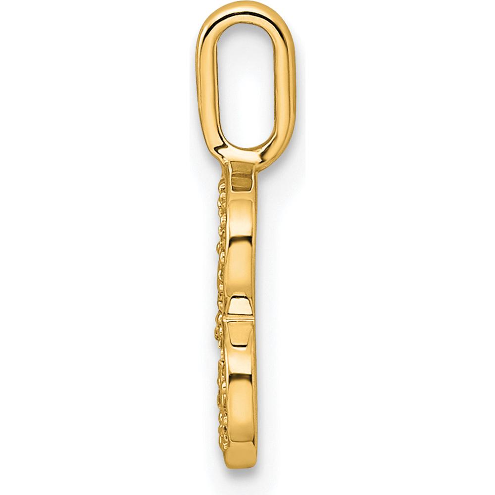 14K Yellow Gold Diamond Letter B Pendant Necklace with Round Diamonds - 0.25 Carat Total Diamond Weight by Oro Pregiato