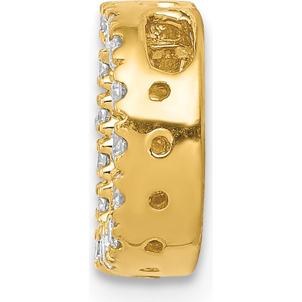 14K Yellow Gold Diamond Letter D Initial Charm with 15 Round Natural Diamonds - 0.01 Carat Total Diamond Weight by Oro Pregiato