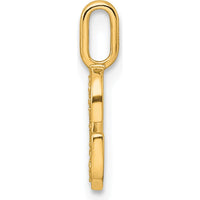 14K Yellow Gold Diamond Letter G Initial Pendant with Pavé Diamond Accents by Oro Pregiato