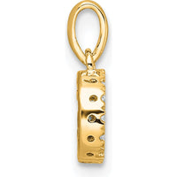 14K Yellow Gold Diamond Letter G Pendant with Diamonds - 0.14 Carat Total Diamond Weight by Oro Pregiato