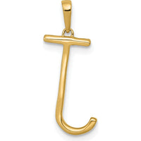 14K Yellow Gold Diamond Letter J Initial Pendant - 0.15 Carat Diamond Weight by Oro Pregiato