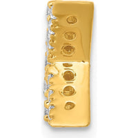 14K Yellow Gold Diamond Letter K Initial Charm with 12 Round Diamonds - 0.01 Carat Total Diamond Weight by Oro Pregiato