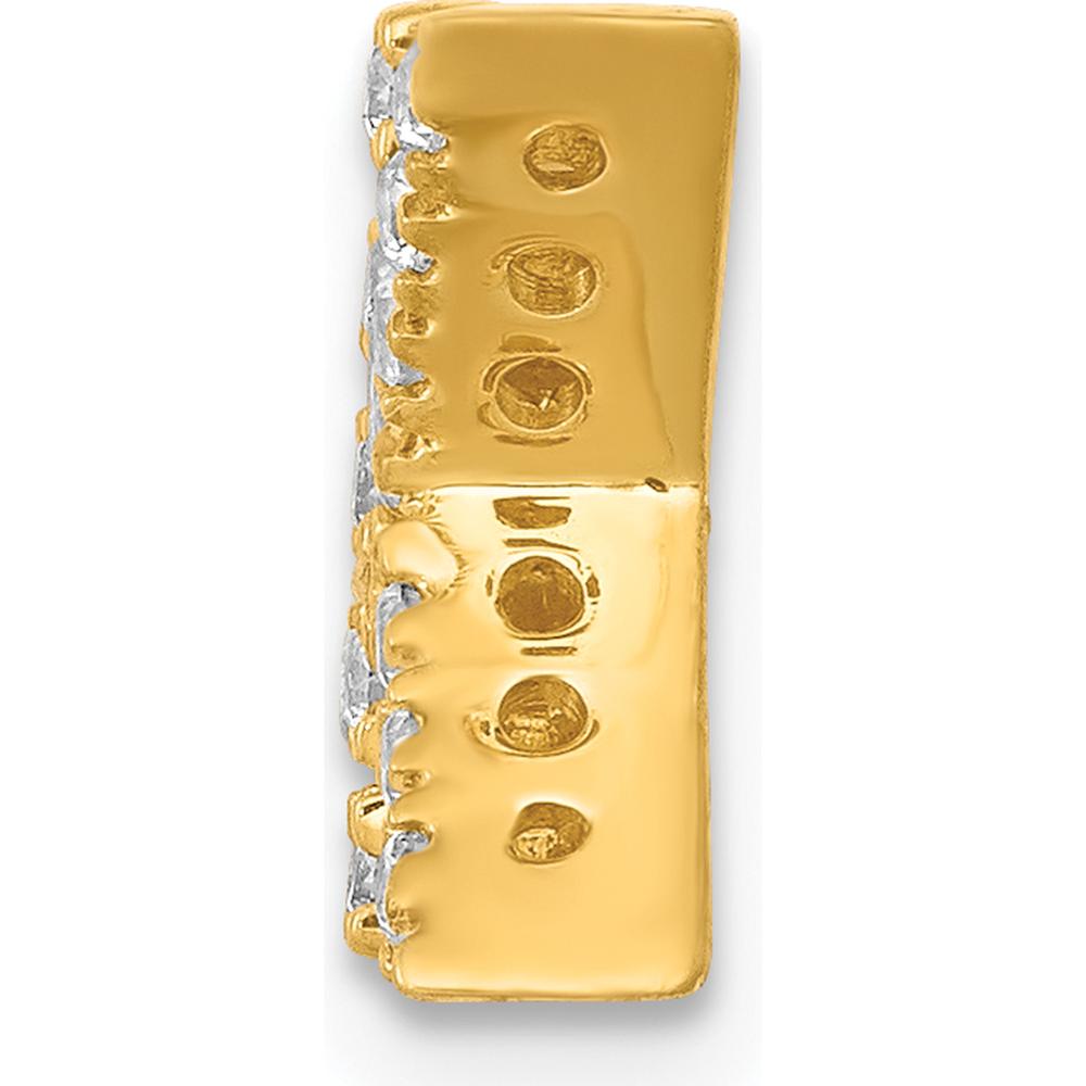 14K Yellow Gold Diamond Letter K Initial Charm with 12 Round Diamonds - 0.01 Carat Total Diamond Weight by Oro Pregiato