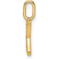 14K Yellow Gold Diamond Letter K Initial Pendant - Sparkling Diamond Detail by Oro Pregiato