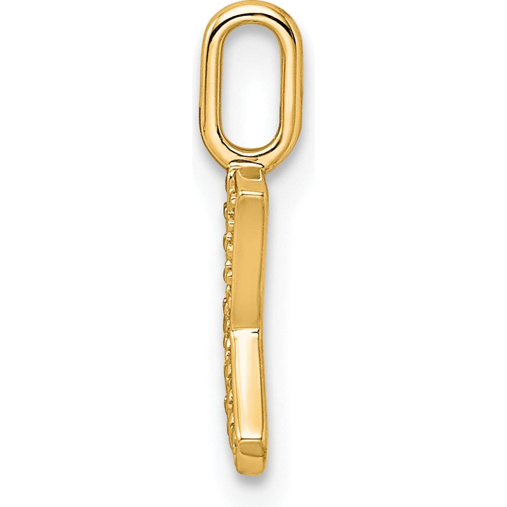 14K Yellow Gold Diamond Letter K Initial Pendant - Sparkling Diamond Detail by Oro Pregiato